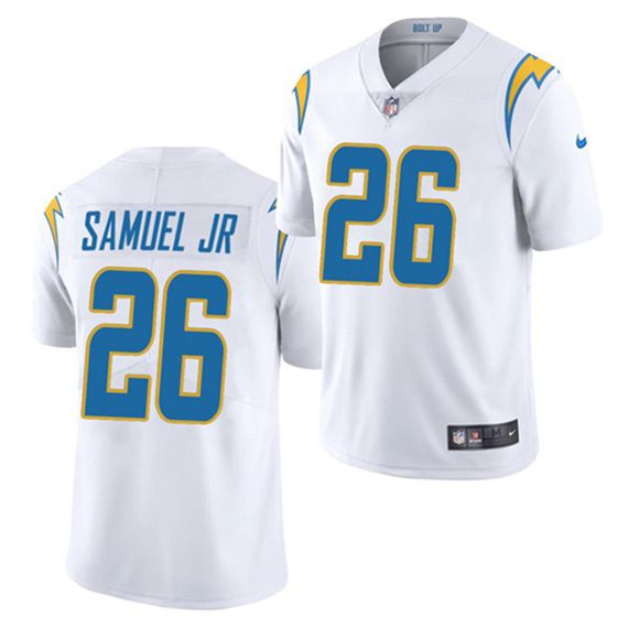 Men Los Angeles Chargers #26 Asante Samuel Jr Nike White Limited NFL Jersey->los angeles chargers->NFL Jersey